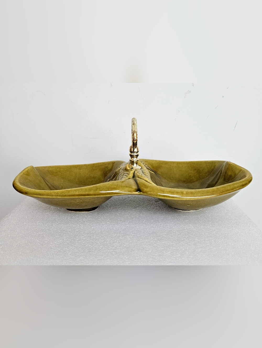 California Pottery Double Apple Candy Dish